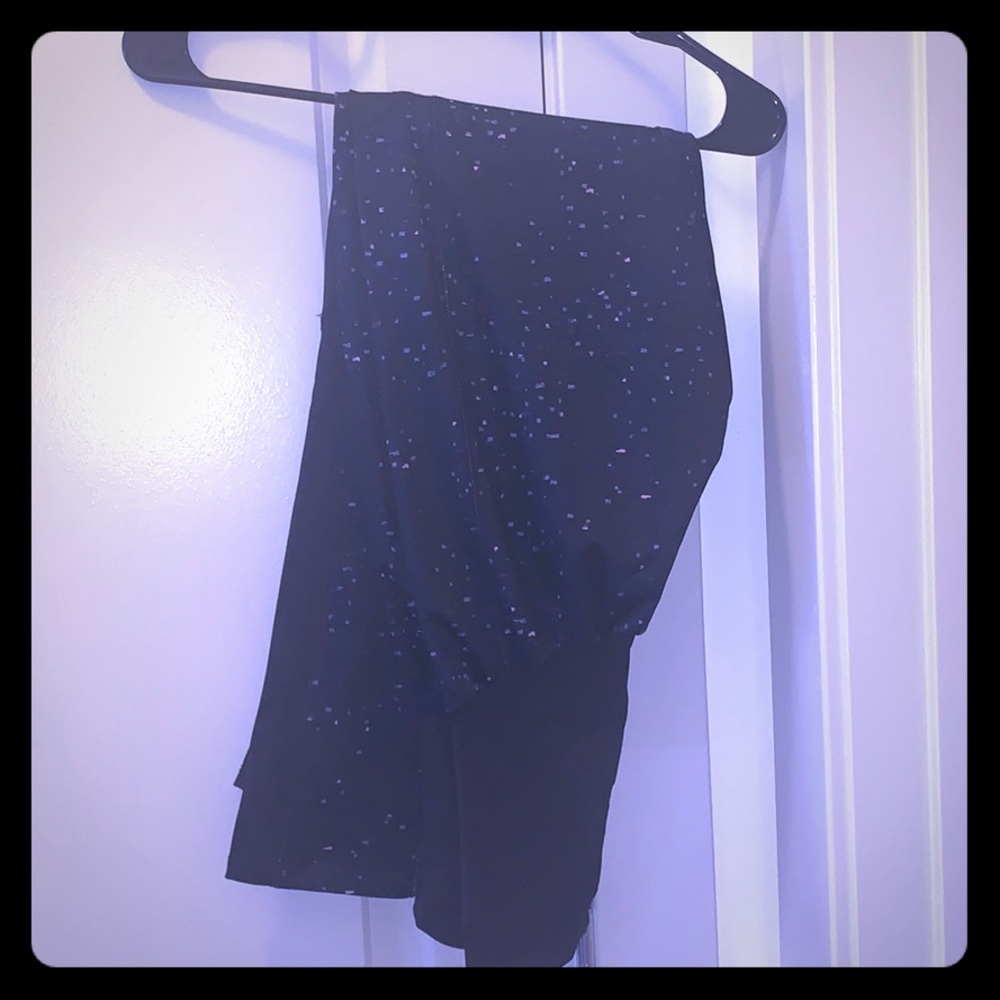 Maternity navy with speckles work out leggings